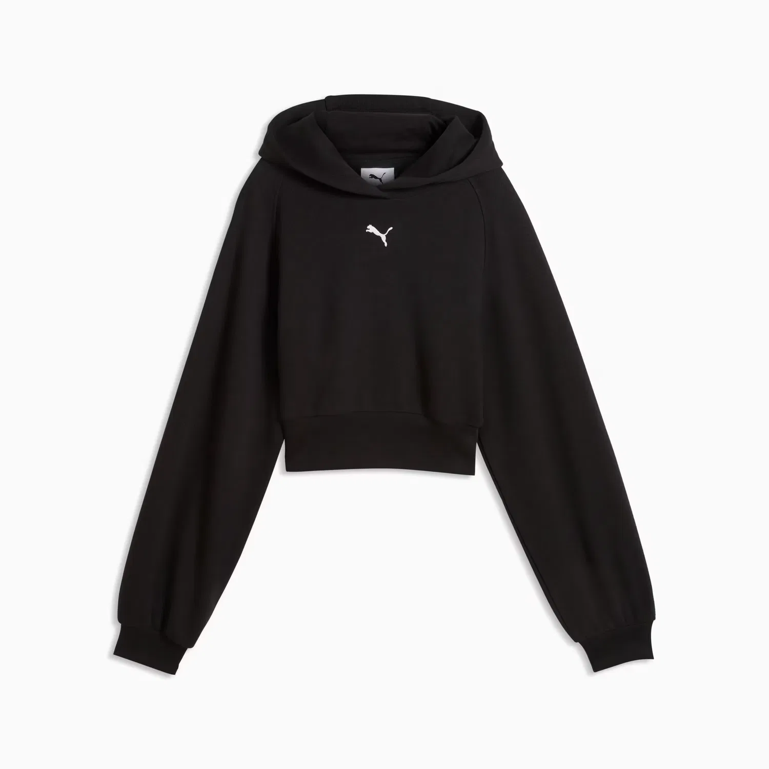 Укороченная толстовка с рукавами-баллонами для детей постарше Puma Essentials, Puma Black — фото 4