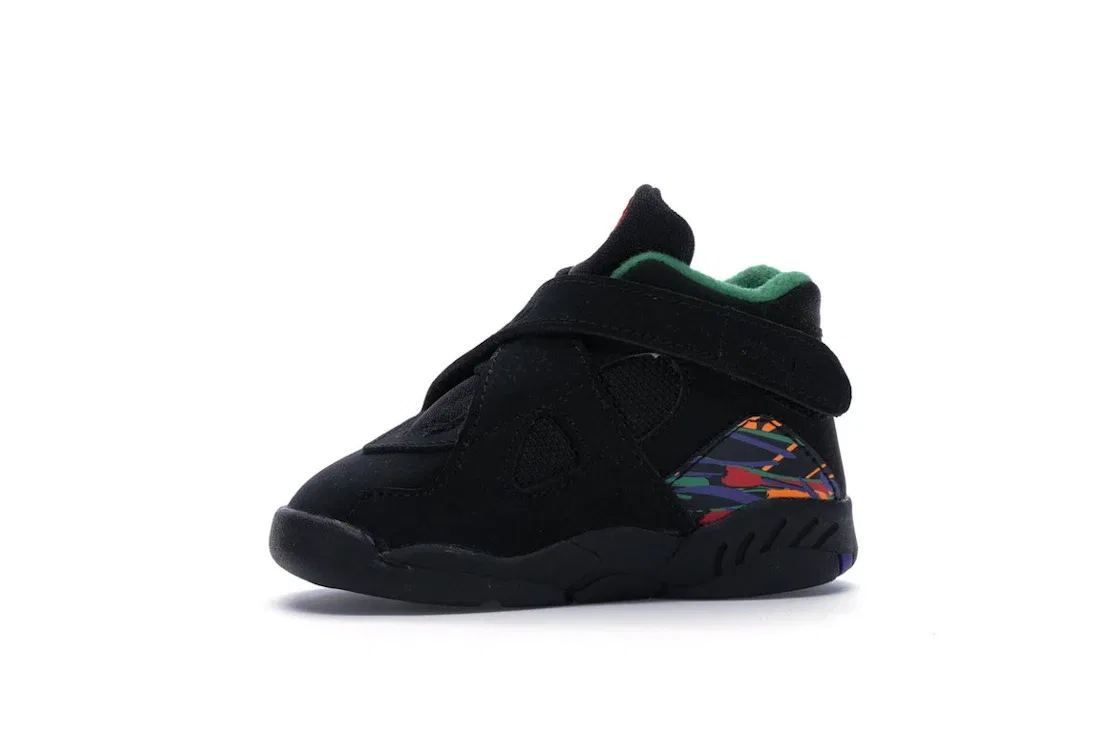 Детские кроссовки Lifestyle Jordan 8 Retro Tinker Air Raid Jordan, Black/Light Concord-Aloe Verde — фото 3