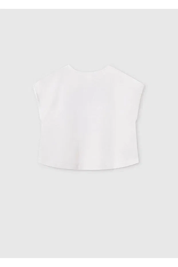Детская футболка для девочек с принтом Summer Girl's Printed T-Shirt Mayoral, Black — фото 3