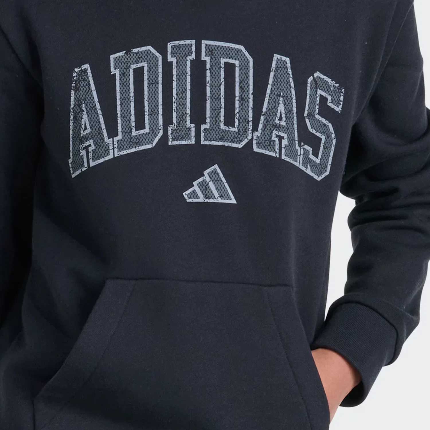 Детское худи с капюшоном и длинным рукавом Collegiate Arch Adidas Sportswear, черный — фото 4