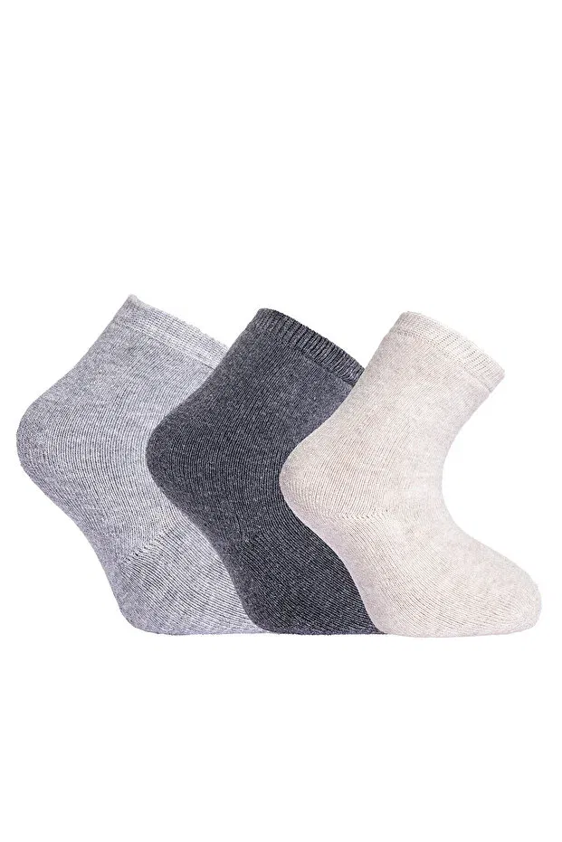 Детские носки для девочек махровые 3-пачка Hellobaby Ebebek Hello Baby, Gray Melange