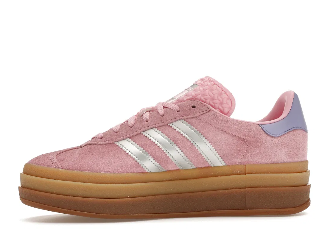 Детские кроссовки Lifestyle с принтом Adidas Gazelle Bold, True Pink Silver Metallic Light Purple — фото 3