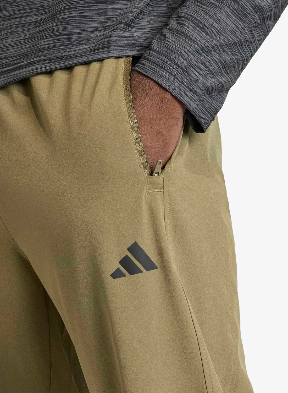 Штаны спортивные с технологией Climacool We Flex Wv Pt Adidas, оливковый — фото 3