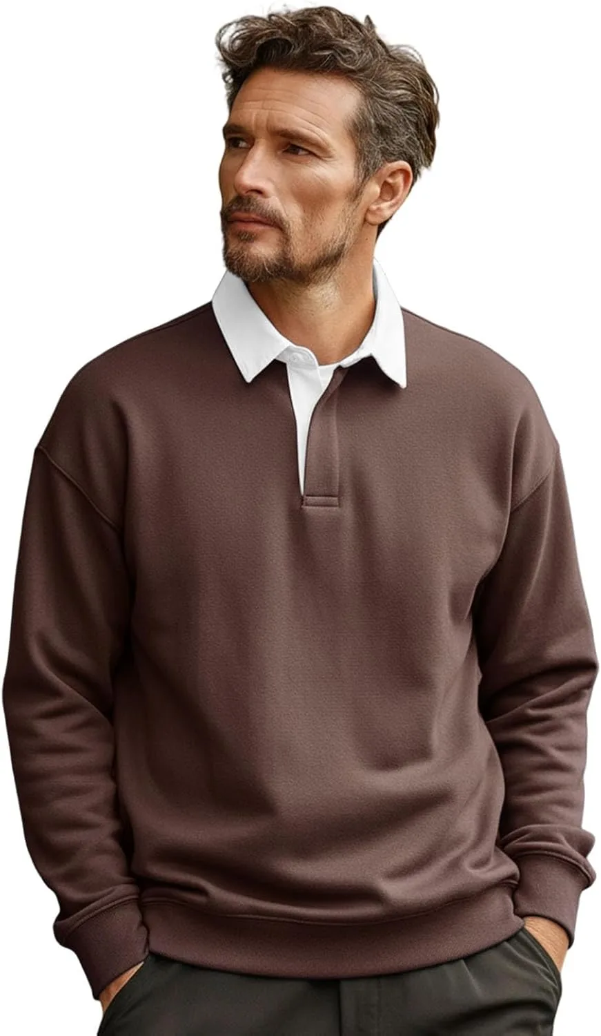 

Свитшот с воротником для мужчин — комфортный и повседневный для осени и зимы