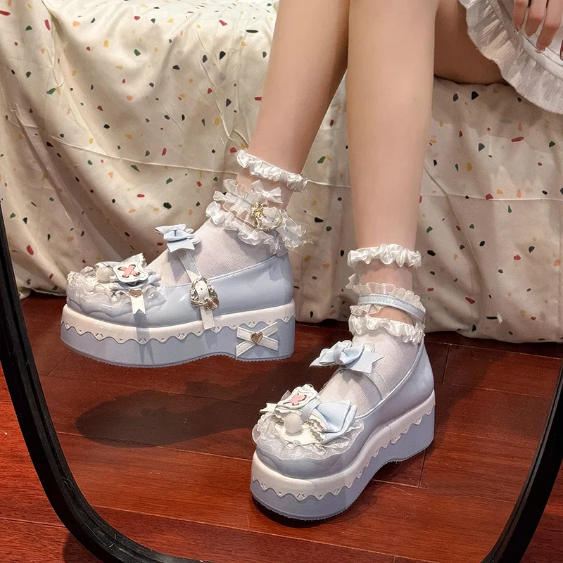 Детские туфли Мэри Джейн из искусственной кожи, модель White-Box-Comes with Socks, XIAOLUMILI, White-Box-Comes with Socks — фото 4