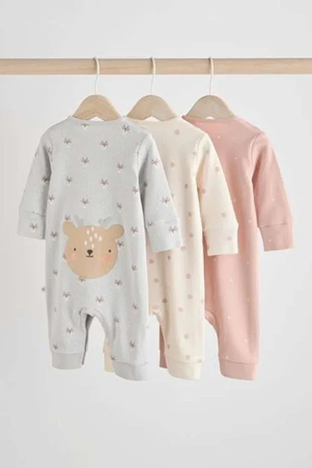 Детский комбинезон для девочек с принтом Next Baby, Pink — фото 2