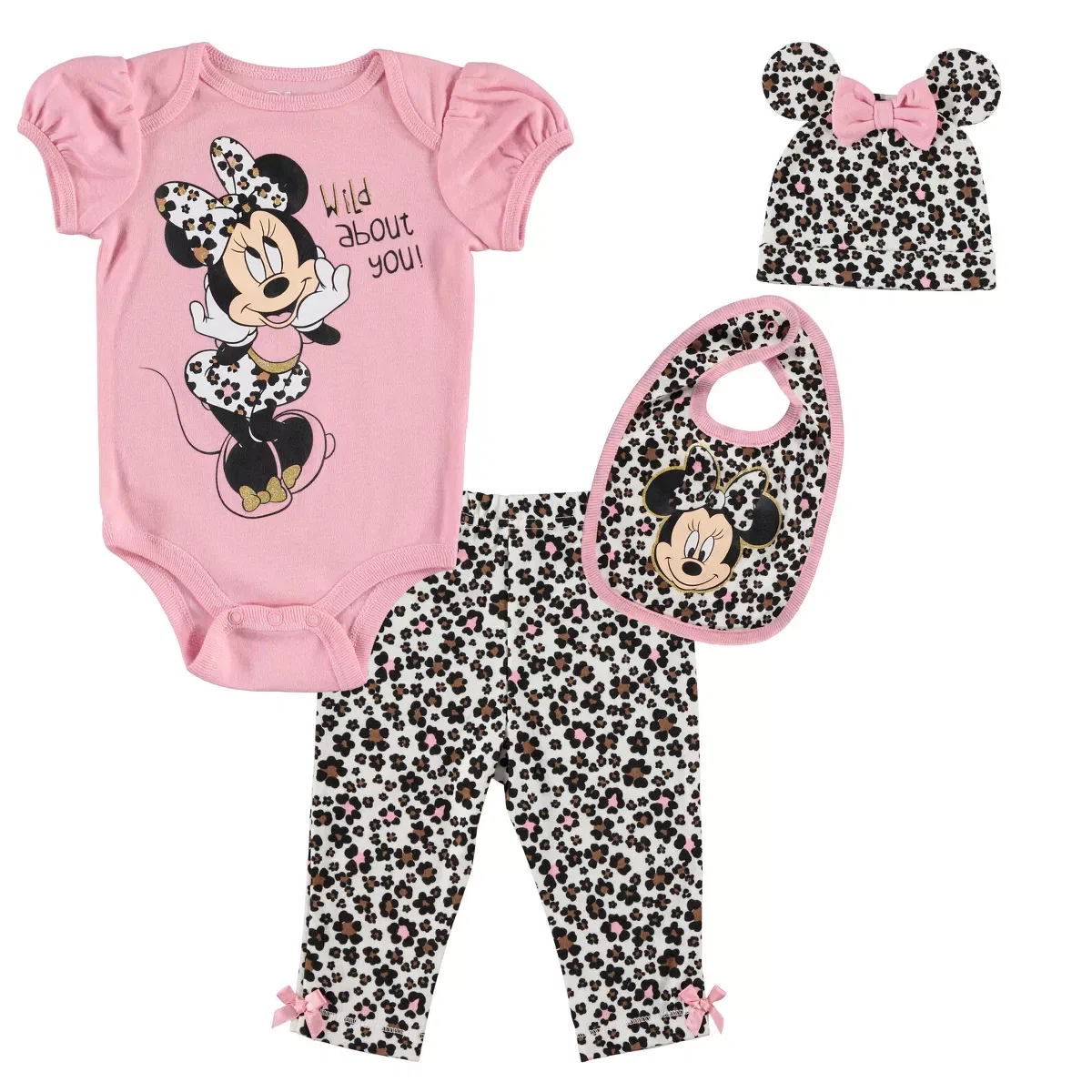 Детский комплект для девочек 4 предмета Minnie Mouse Disney, Pink