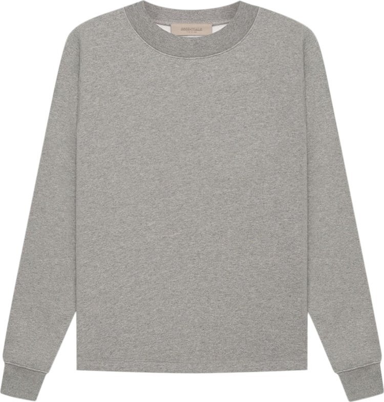 Толстовка Fear of God Essentials Relaxed Crewneck 'Dark Oatmeal', серый — фото 2