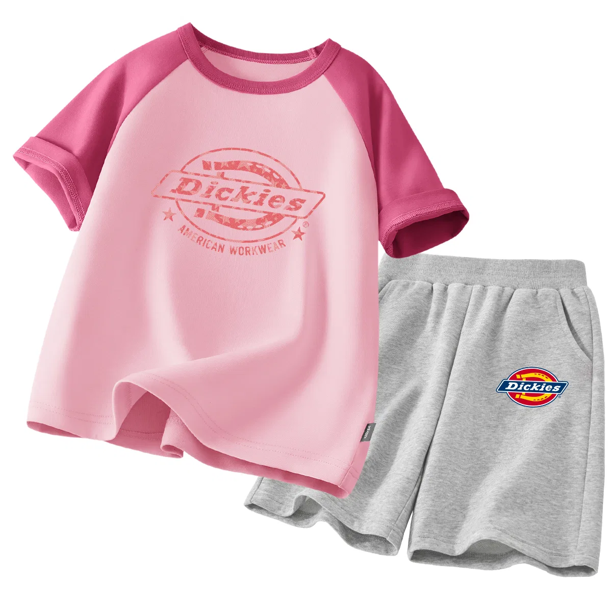 Детский спортивный комплект с логотипом Sbeixing Logo Berry Pink+S Logo K Gray, Dickies