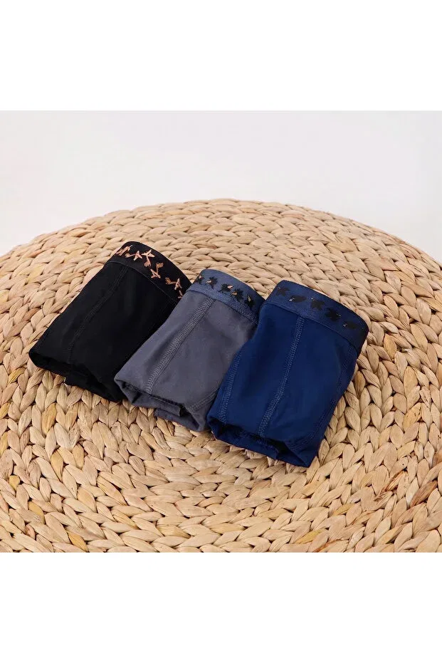 Детские боксеры для мальчиков из микро-модаля Tencel Modal Boys' Boxer Briefs Mutig, Black, Anthracite, Navy Blue — фото 3