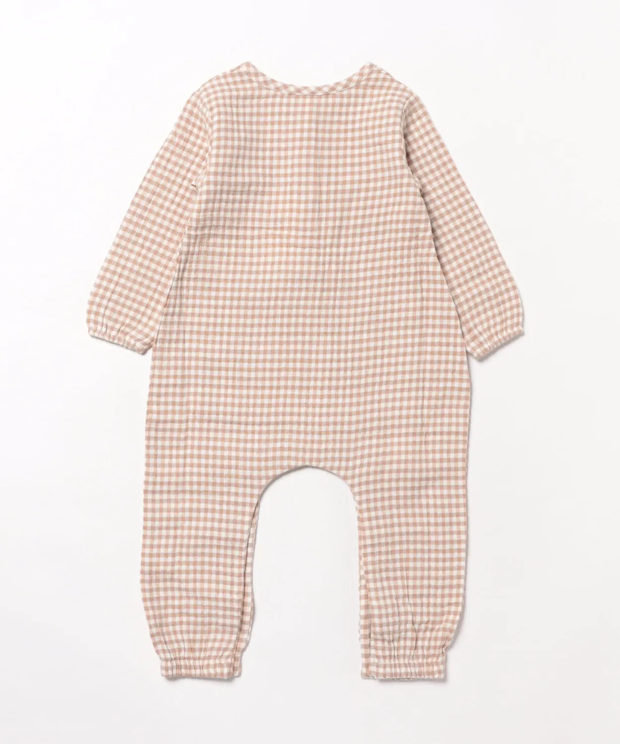 Детский комбинезон с длинным рукавомQuincy Mae WOVEN JUMPSUIT, Белый/Коричневый — фото 2