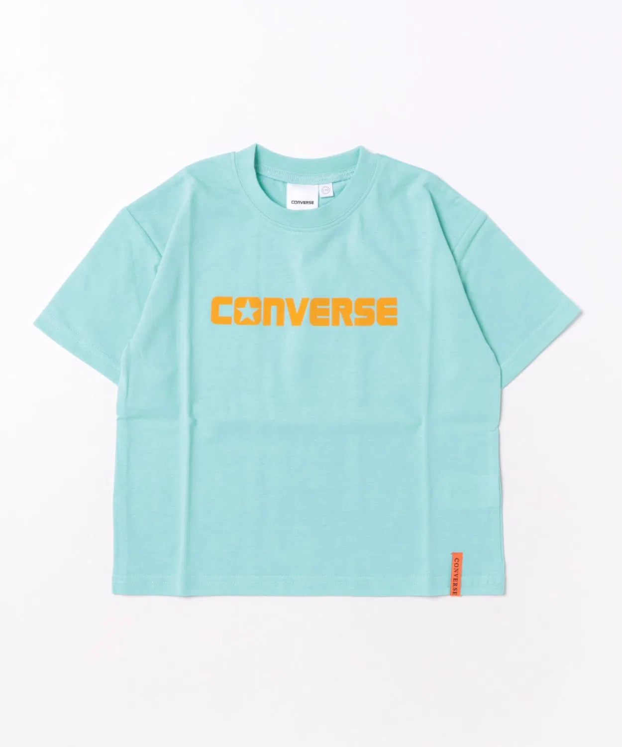 Детская футболка с флокированным принтом, модель Flock Print Wide CONVERSE, Off White — фото 3