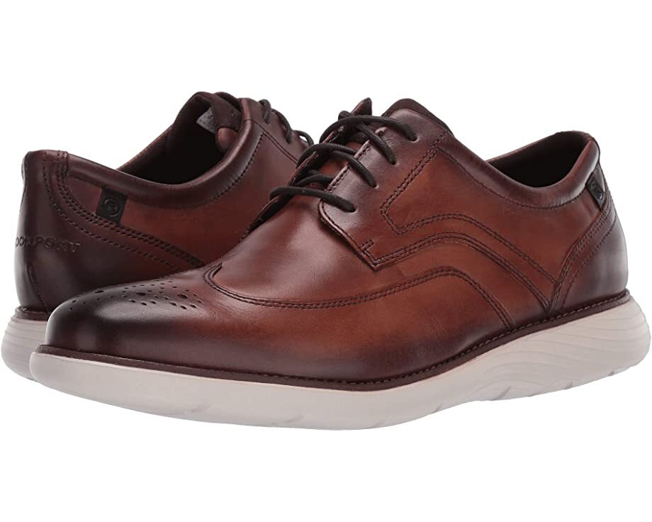 

Оксфорды Garett Wing Tip Rockport, коньяк