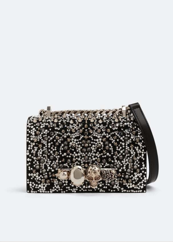 

Сумка кросс-боди ALEXANDER MCQUEEN Mini jewelled satchel, черный