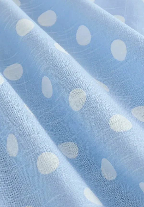 Платье хлопковое Tall fit mini dress Next Ecru Polka Dot, синий — фото 2