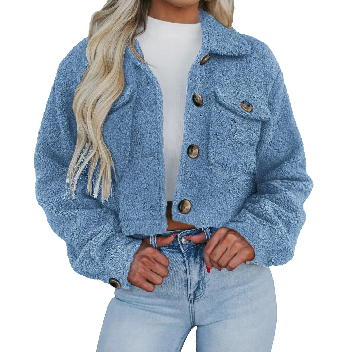 Женское шерстяное пальто с лацканами Elegant Short Jacket, BU1