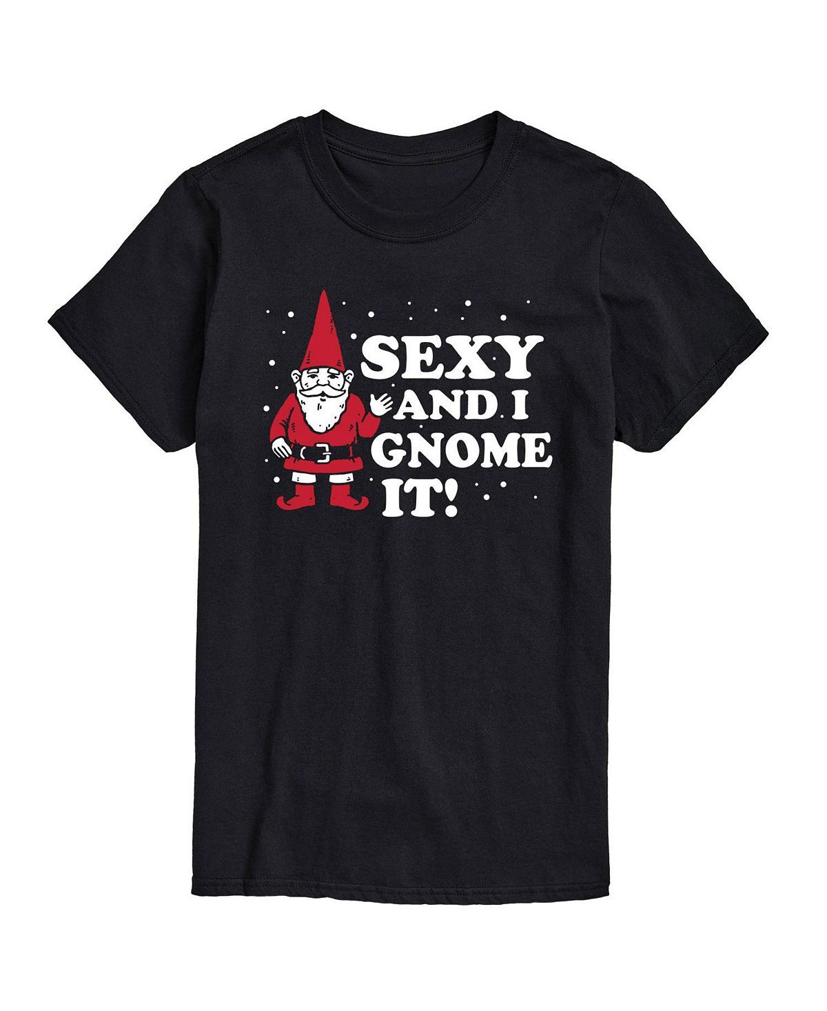 

Мужская футболка с коротким рукавом sexy and i gnome it AIRWAVES, черный