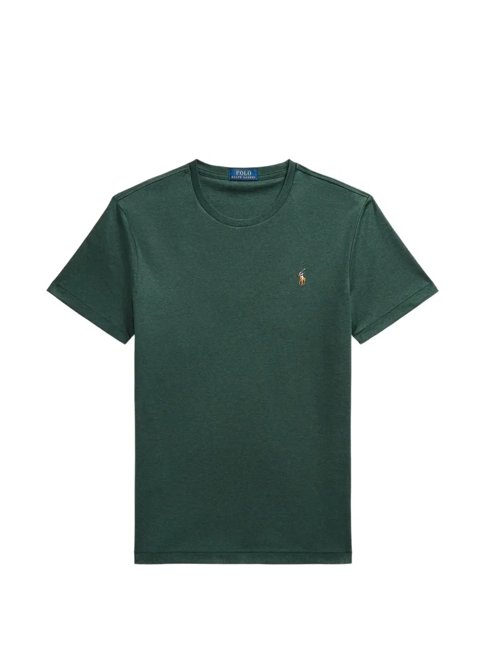 Футболка из хлопка с вышитым пони POLO RALPH LAUREN, зеленый