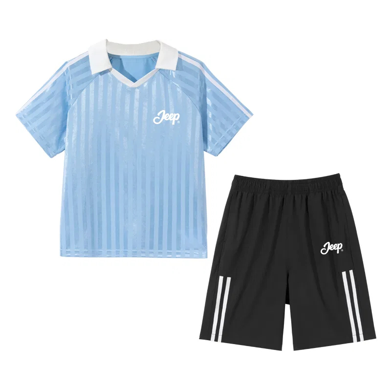 Детский спортивный костюм с отложным воротником Jeep, Light Blue/E White K-Black/E White K