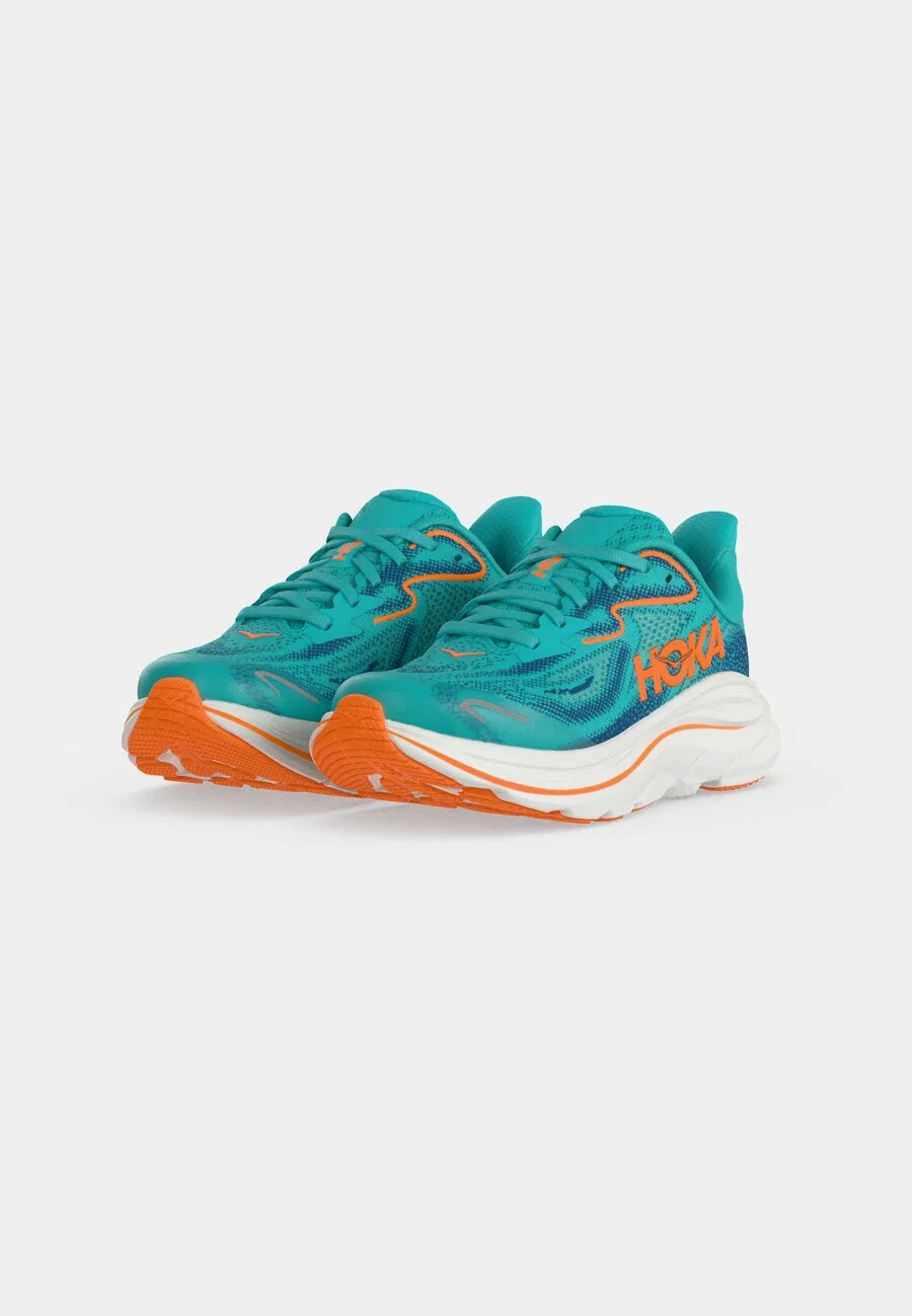 Спортивные кроссовки HOKA 'CLIFTON 10' в темно-синем и бирюзовом цветах — фото 2