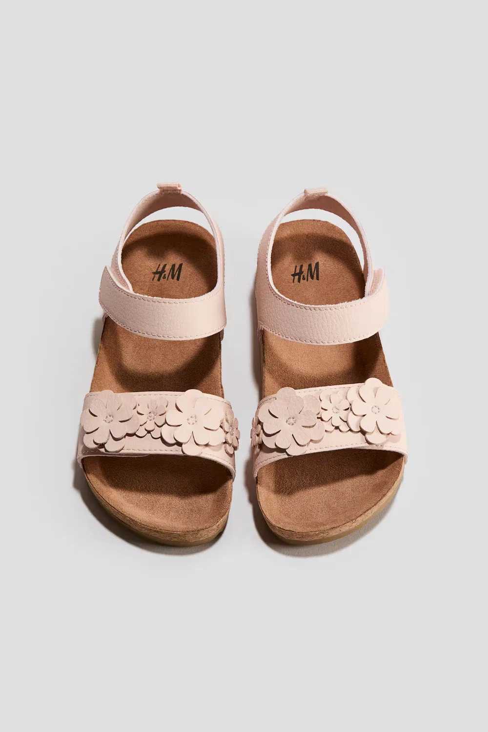 Сандалии с ремешками на щиколотке H&M, Hellrosa