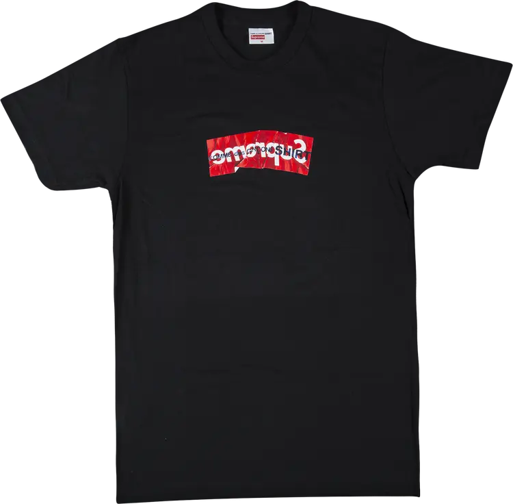 Футболка Supreme x Comme des Garçons SHIRT Box Logo T-Shirt 'Black', черный — фото 2