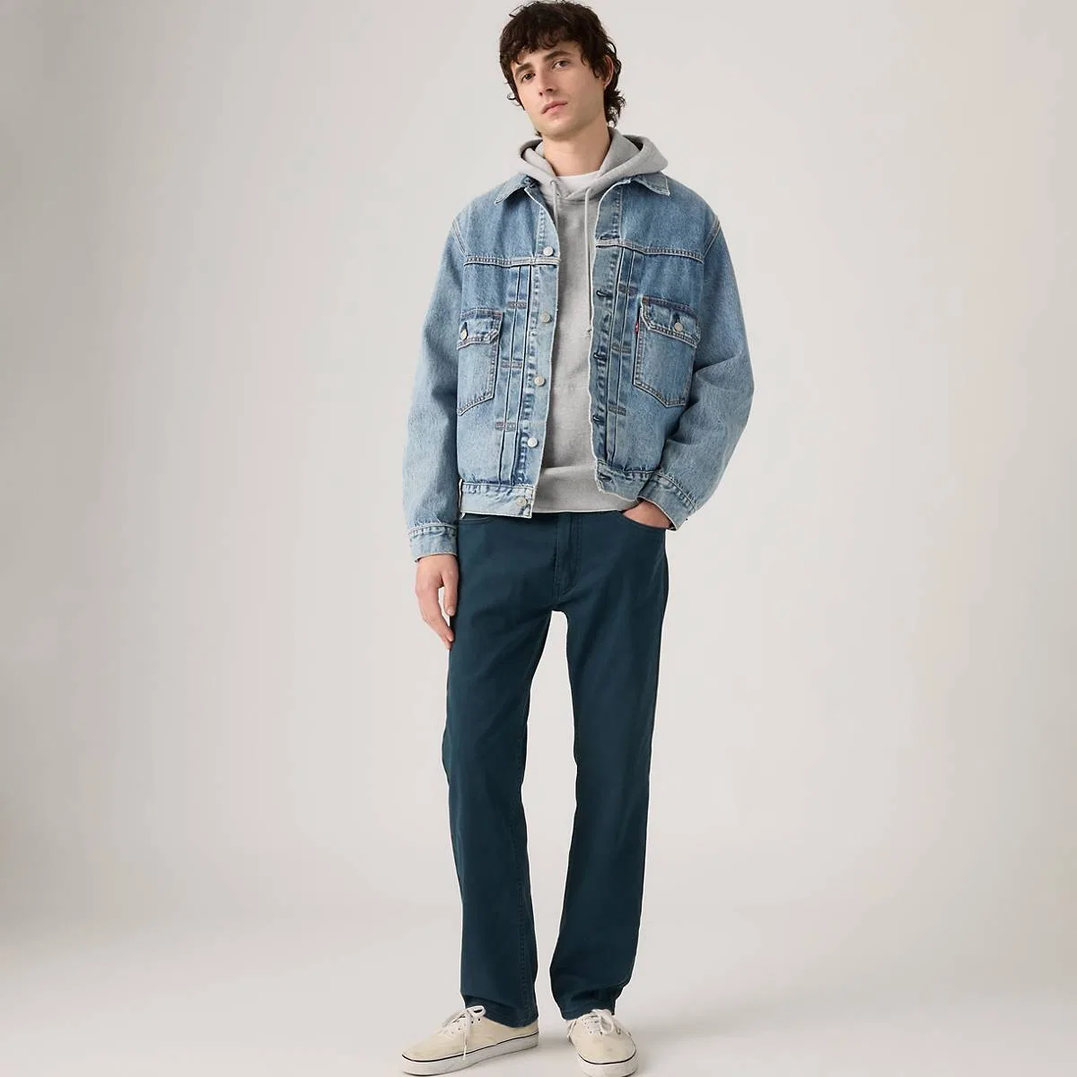 Мужские джинсы 505 стандартного типа с жаккардовым плетением Levi's, Salute - Blue
