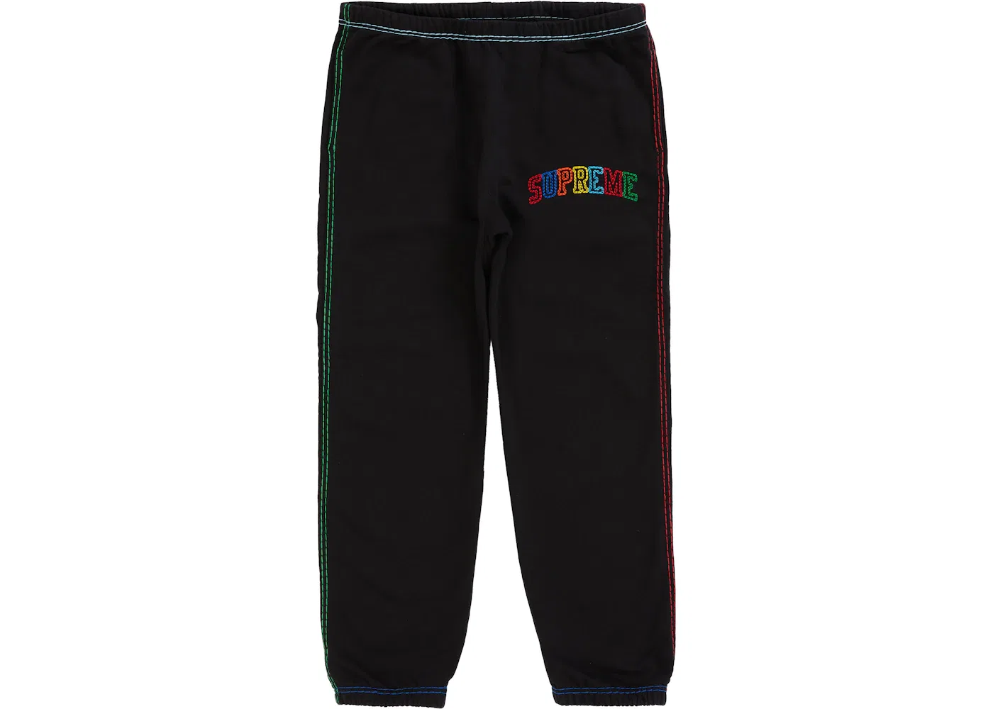Мужские спортивные штаны с крупной строчкой Supreme Sweatpant, Black