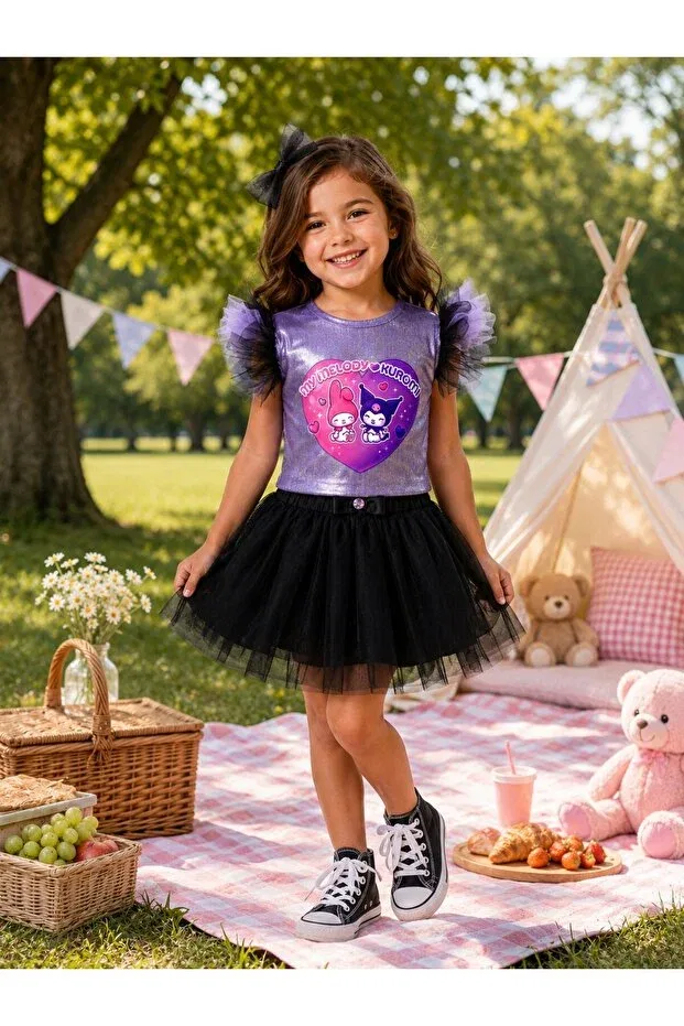 Детское платье для девочек с принтом My Melody Kuromi Baby Clime, Multicolor — фото 4