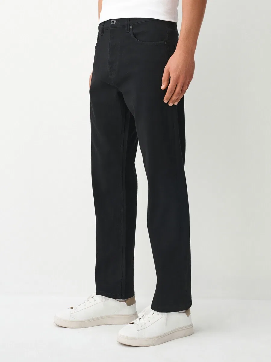 Джинсы Next Regular Jeans 'Motionflex' из черного денима — фото 2