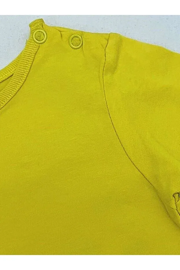 Детская футболка с коротким рукавом хлопковая Baby Boss, Yellow — фото 3