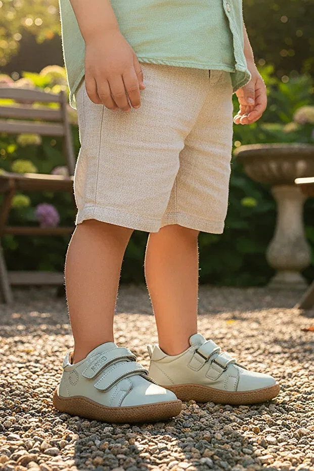 Детские спортивные туфли для мальчиков на липучке Kiko Kids, Water Green — фото 3