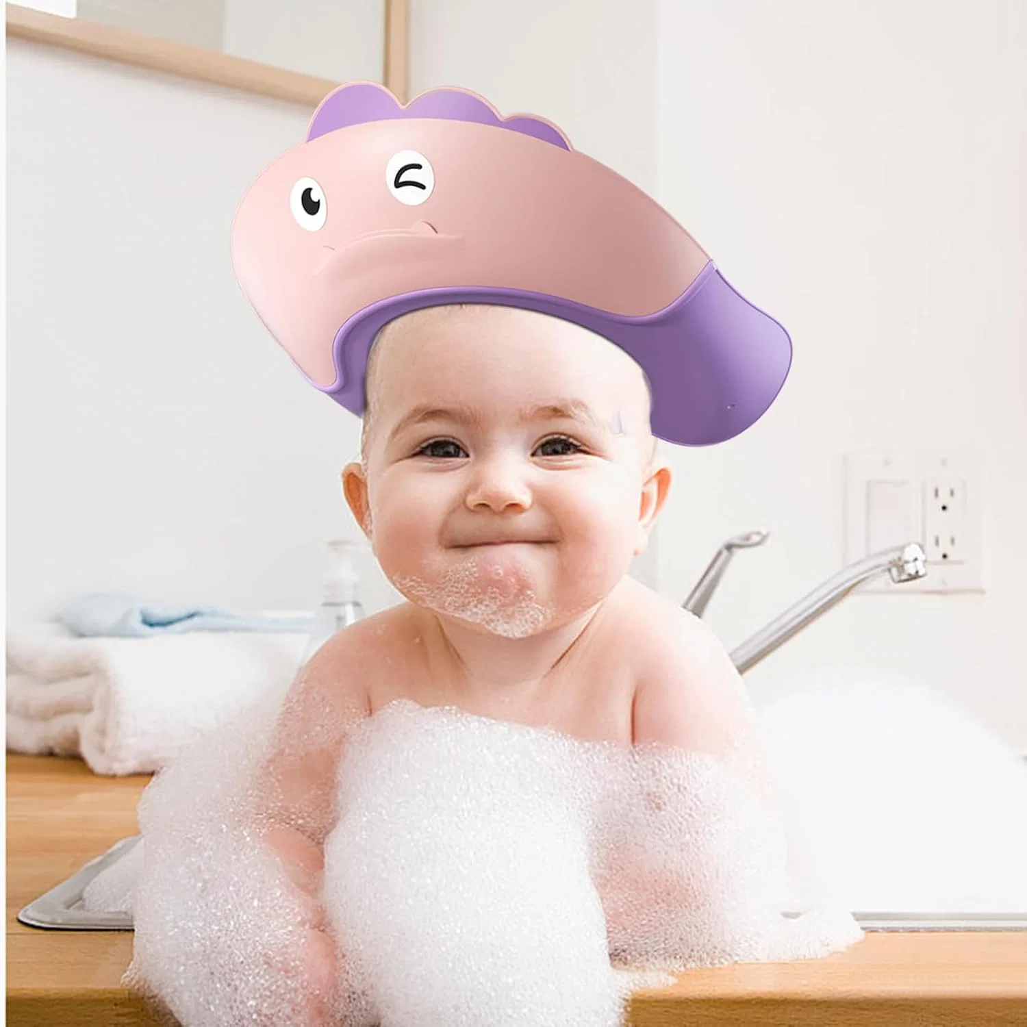 Детская шапочка для душа с динозавром Wpsagek, 100 г, Purple — фото 2