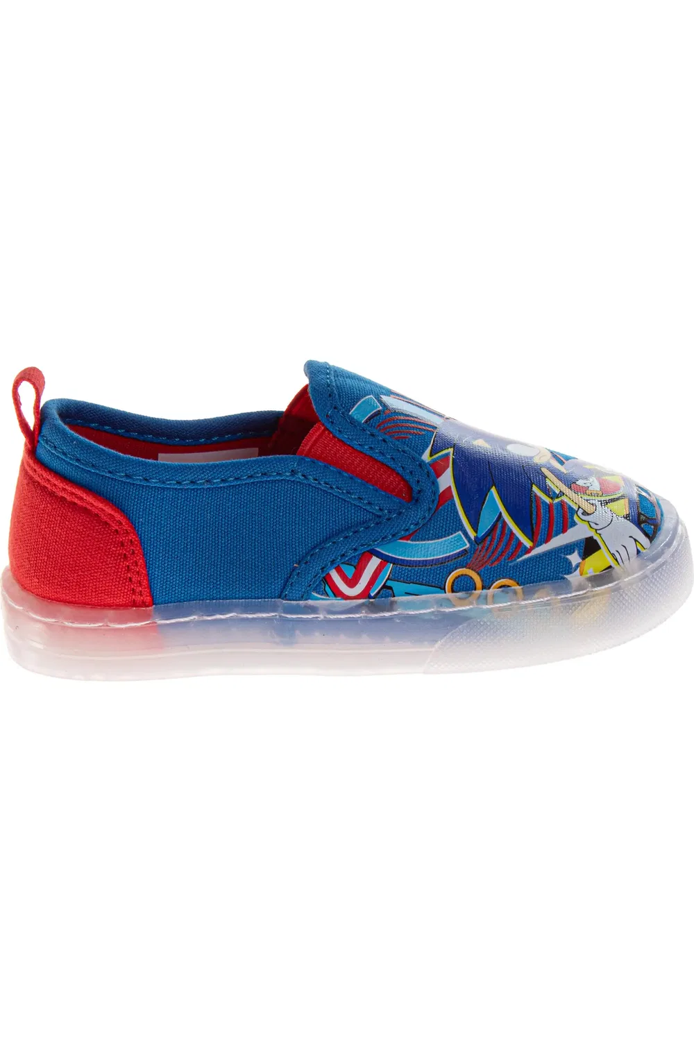 Кеды детские с Sonic the Hedgehog Slip-On Sonic the Hedgehog, синий красный — фото 2