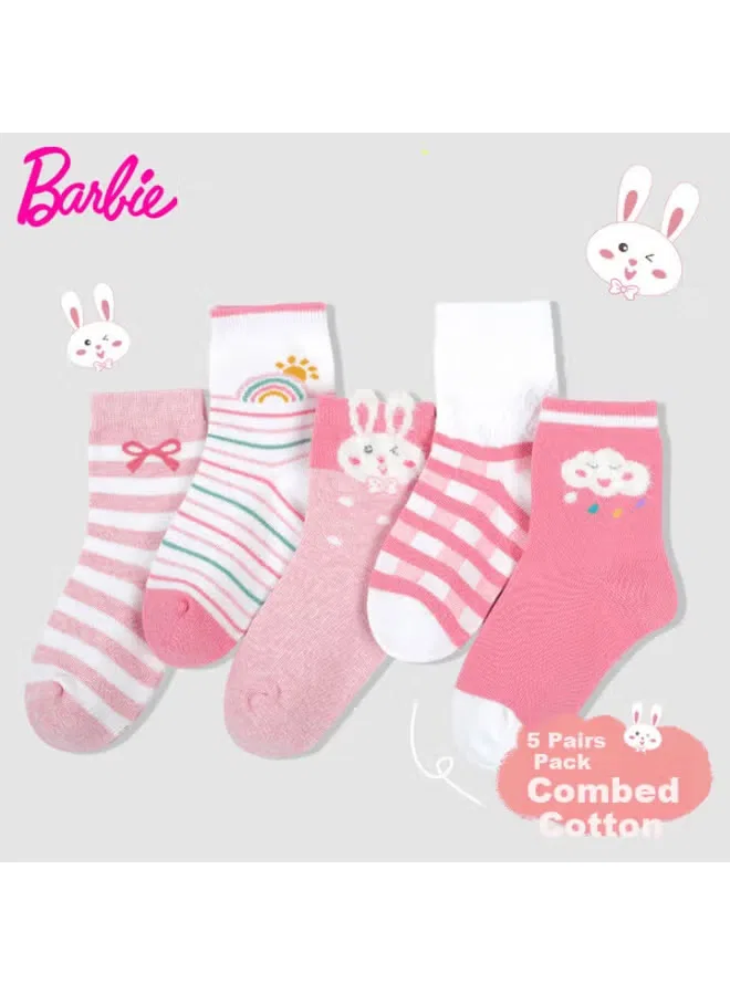 Носки детские короткие хлопковые с бесшовным дизайном Barbie