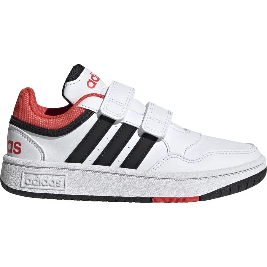 Детские кроссовки с липучками Hoops Lifestyle Basketball Hook-and-Loop adidas, Белый — фото 2