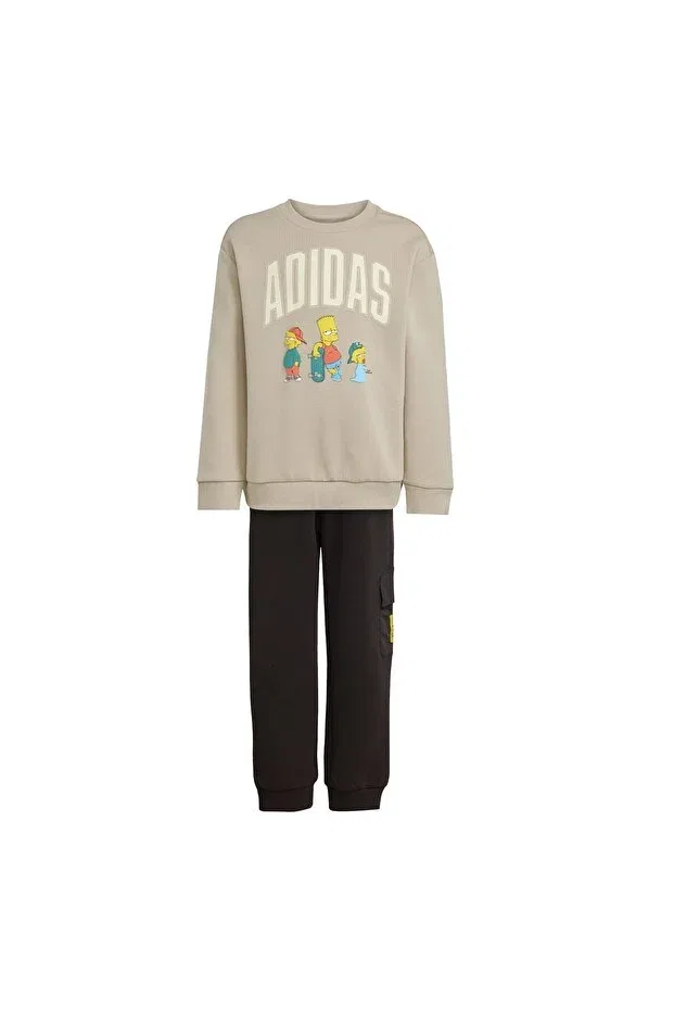 Детский спортивный костюм для девочек с длинным рукавом Adidas, Wonder Beige — фото 3