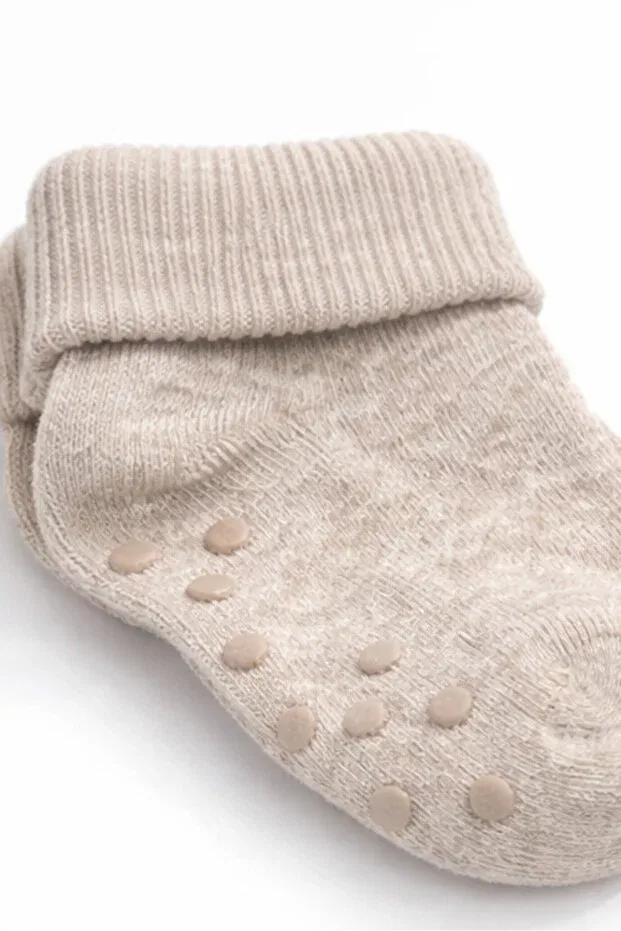 Детские носки для детей с принтом 6-Pack For My Baby, Beige — фото 4