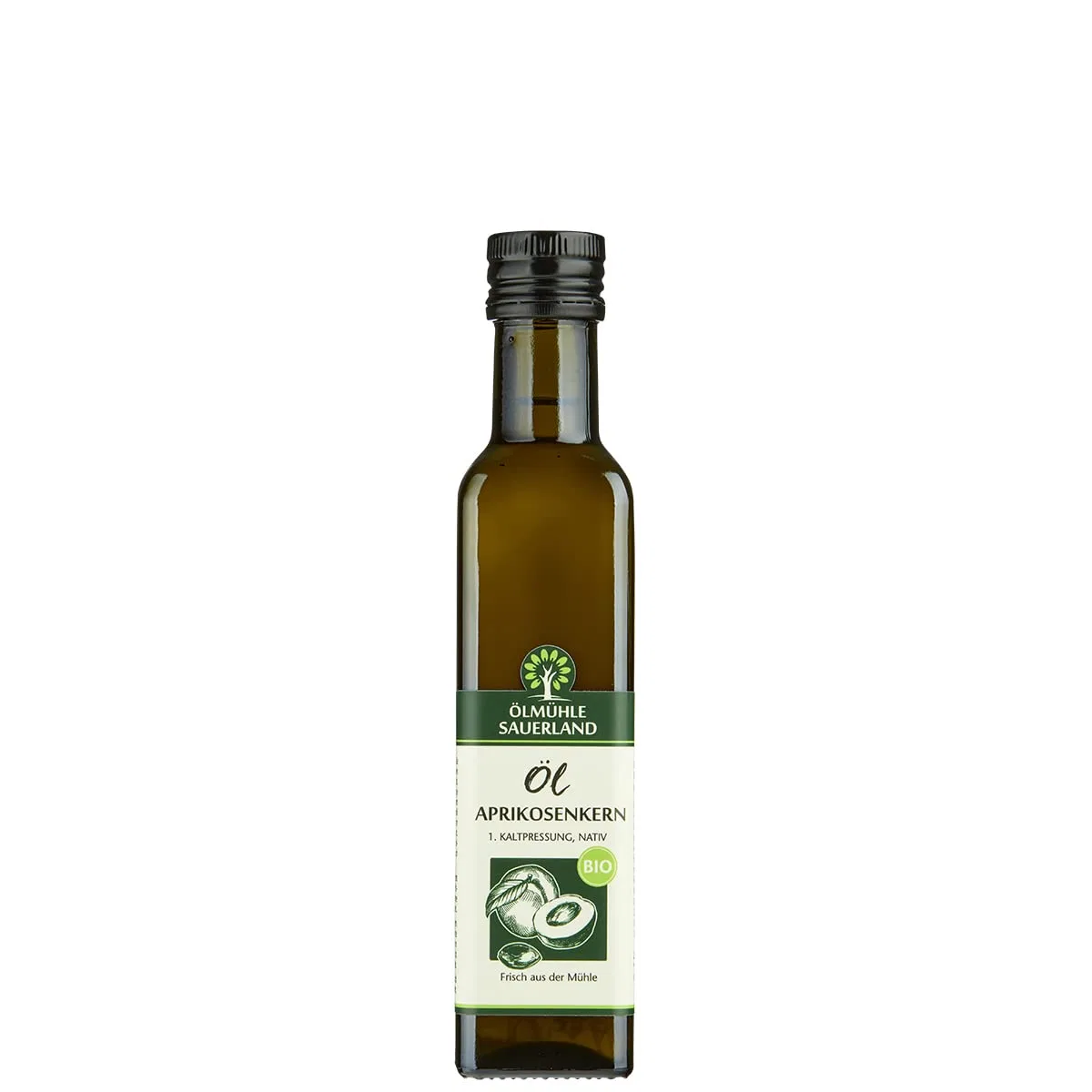 Масло Абрикосовых Косточек Organic, Холодного Отжима, 250 мл Ölmühle Sauerland
