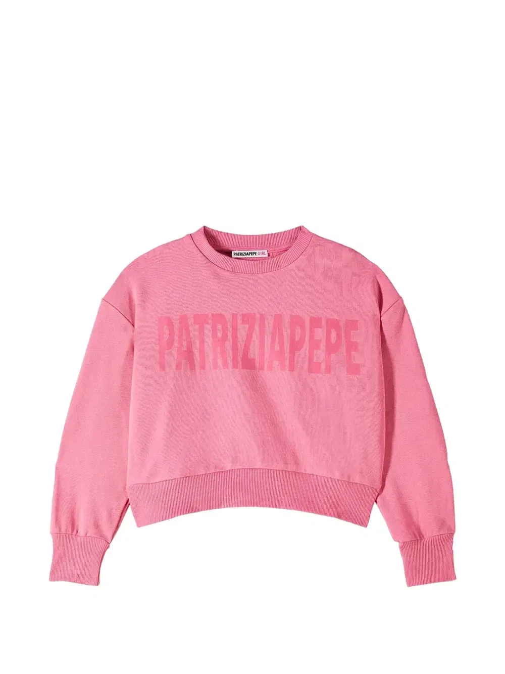 Укороченная толстовка с логотипом Patrizia Pepe girl, розовый