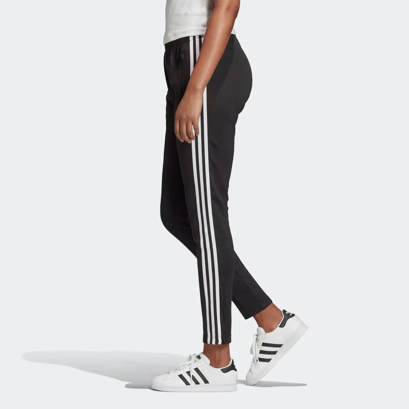 Брюки тренировочные с зауженным кроем Adidas, черный — фото 4