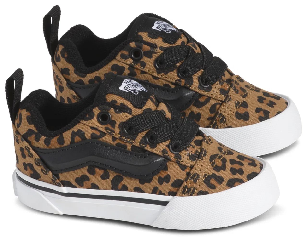 Детские кеды Knu Skool Leopard Vans, коричневый/черный — фото 2