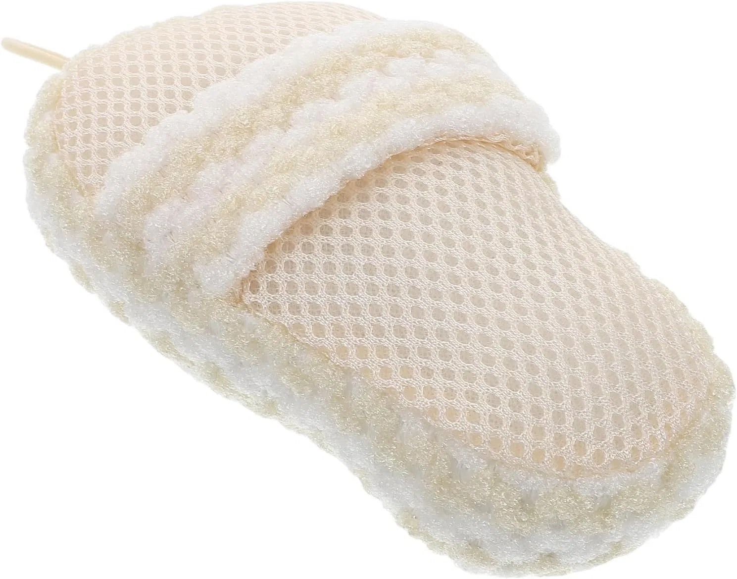 Мочалка для душа в форме тапочка, Amosfun, 14.5x9.3x5 см, Beige