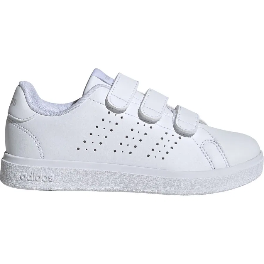Кроссовки детские с 3 полосками Sportswear IE9020 Advantage Base 2.0 Shoes Kids adidas, Бело-серый — фото 2