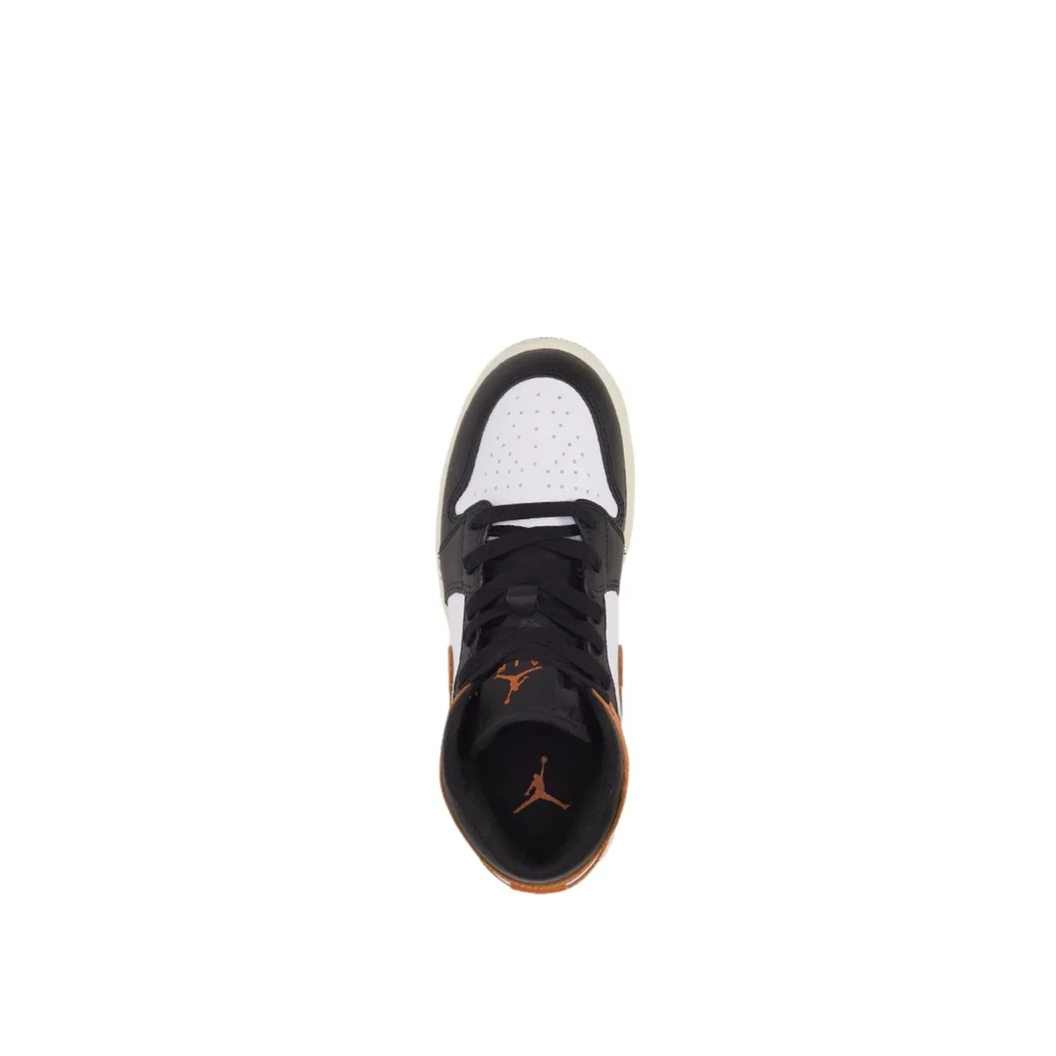 Детские кроссовки Nike Air Jordan 1 Mid Starfish / Black - White - Sail DQ8423-801, White — фото 2