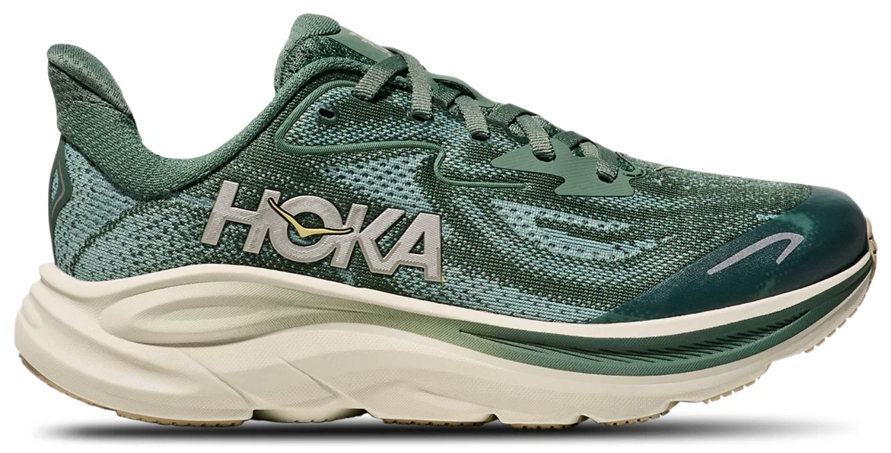 Кроссовки для мальчиков Clifton 10 HOKA, цвет Truffle Sand/Fern