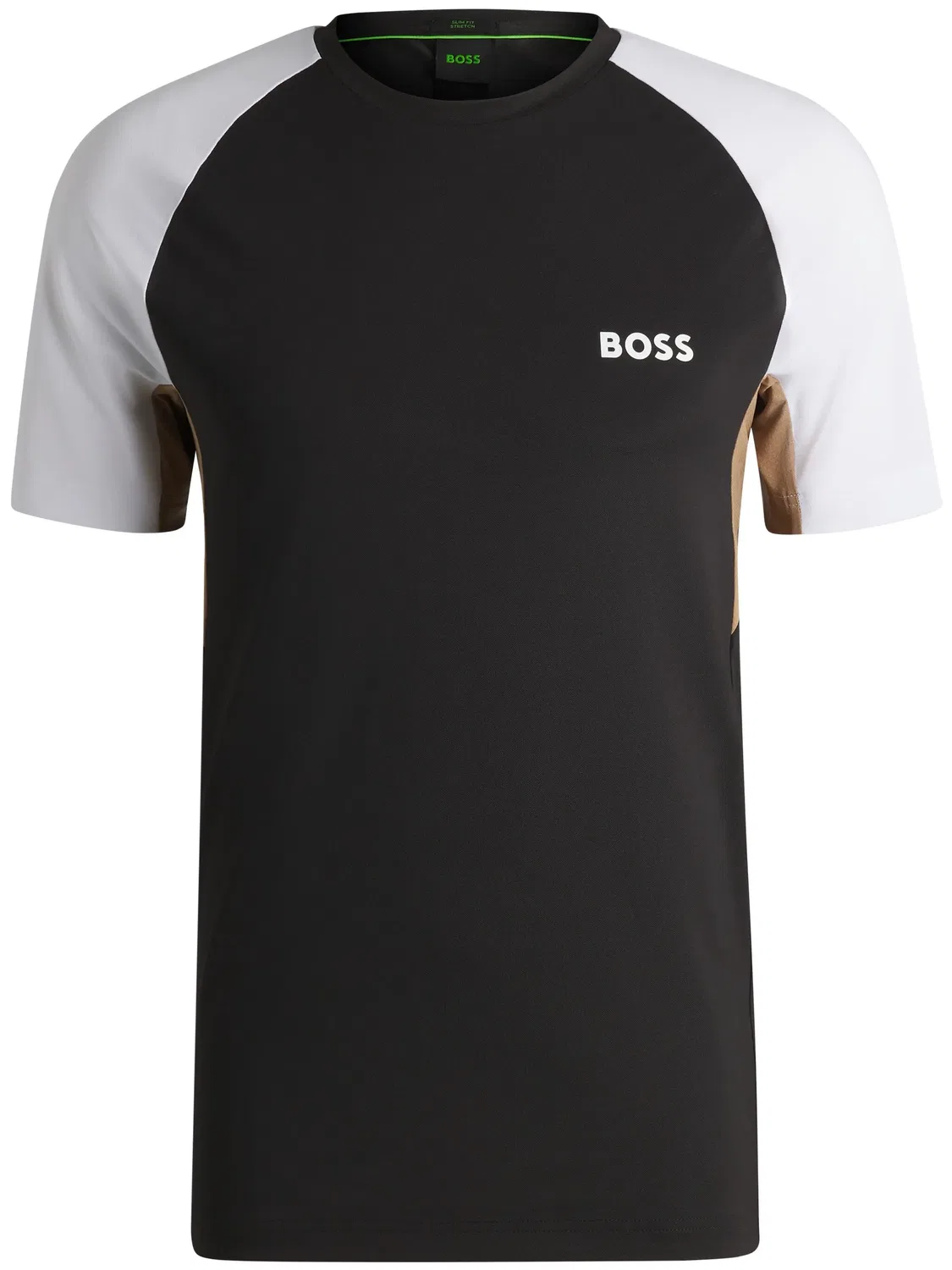 Футболка с цветными блоками BOSS, черный