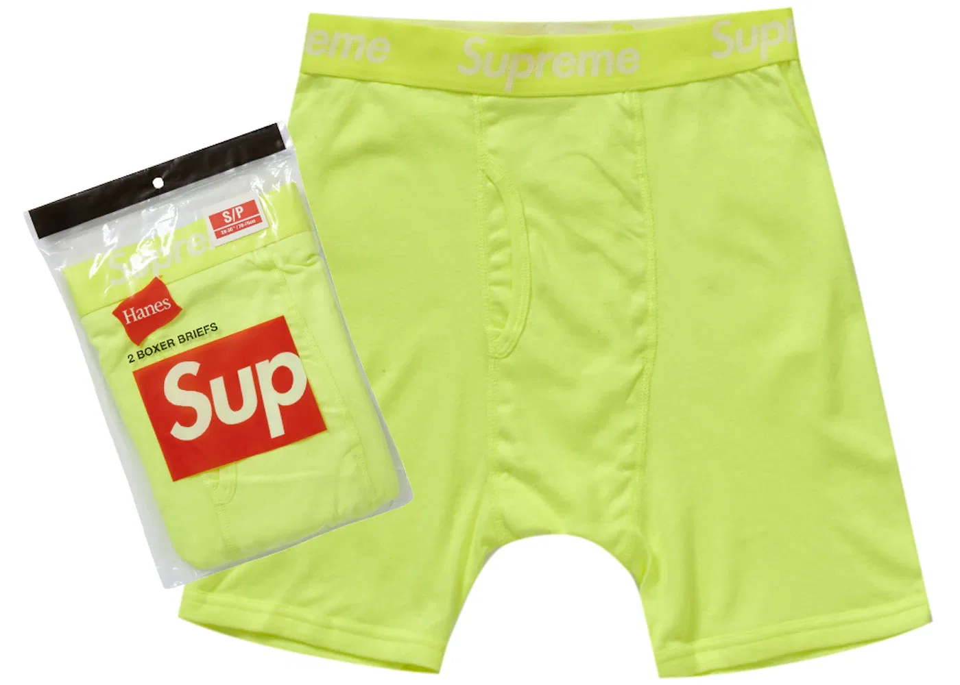 Мужские боксеры Supreme Hanes, Fluorescent Yellow
