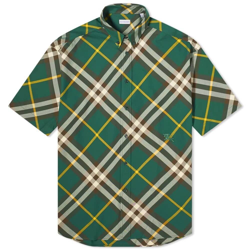 

Рубашка Burberry Ekd Logo Short Sleeve Check, зеленый