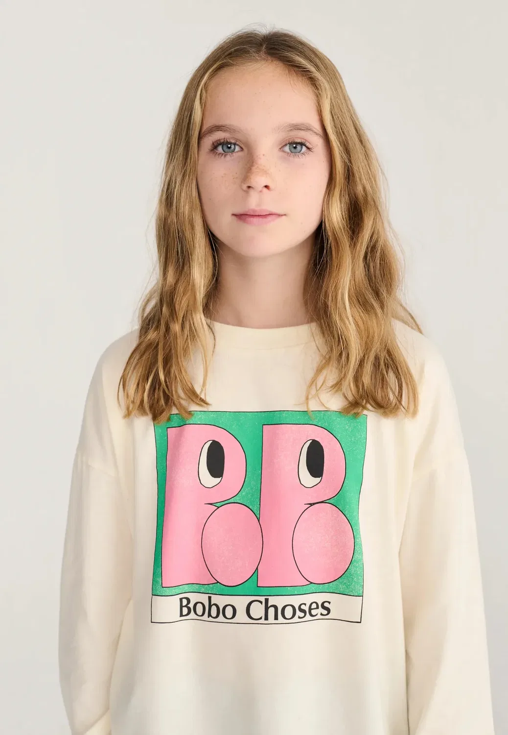 Booo bo choses унисекс - топ с длинными рукавами Bobo Choses, Off-White — фото 3